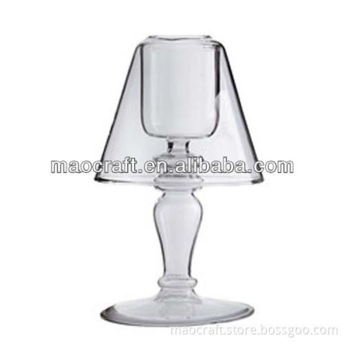 Glass Tealight Candle Holder with Two Parts
